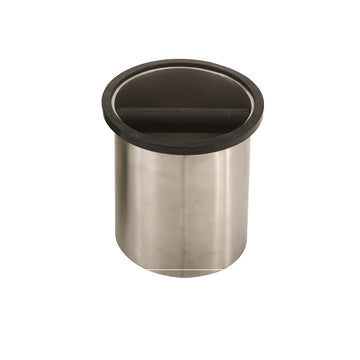 Knock Box, Round, 6.25″x7.25″, Stainless Steel, 25201