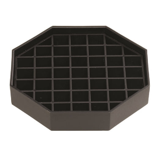 Drip Tray, 4″x4″x1″, Black Polymer, Removable Grate