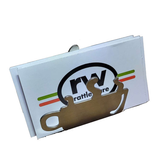 Business Card Holder, Stainless Steel, Coffee Cup Design, 05443