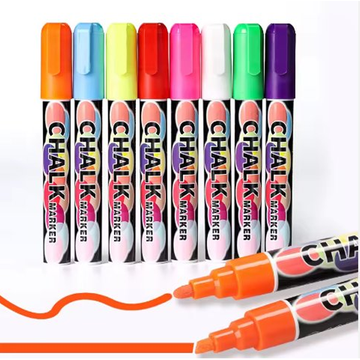 5.5″ Chalk Markers, Colored Liquid, Set of 12