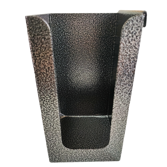 Cup/Lid Holder, Stainless Steel, 4″x4″x7.5″, Hammer Finish, 05221