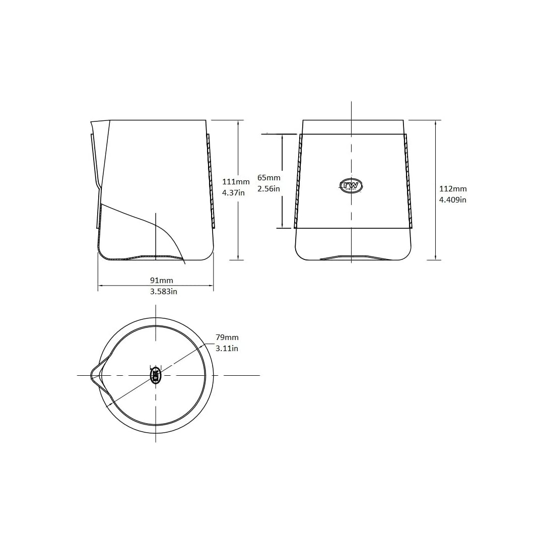 Rattleware 20-Ounce Handle Free Latte Art Pitcher