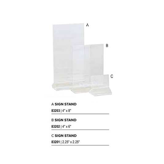 Sign Stand, Acrylic, 2.25″x2.25″, 83201
