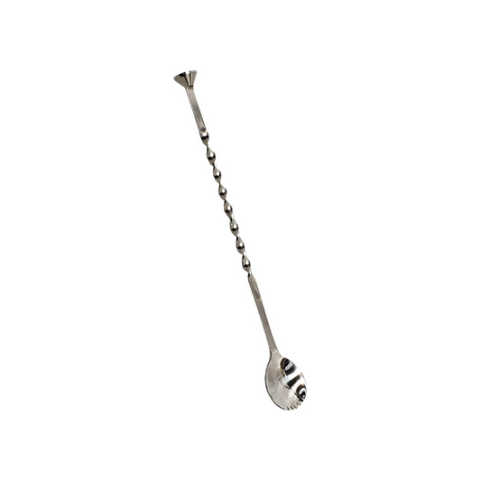 Rattleware 11.5" Stainless Steel Cocktail Spoon, Spiral Muddler - Elegant Swirl Stem Design, Sturdy and Eye-Catching - Must-Have Bar and Coffee Accessory for Drink Enthusiasts