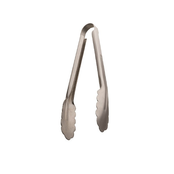 9″ Scallop Tongs, Stainless Steel, 22420