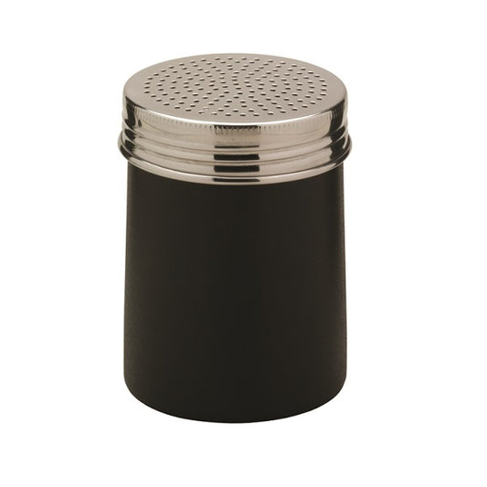 Shaker, Polycarbonate, Holed Top, Black, Stainless Steel Lid, 22651