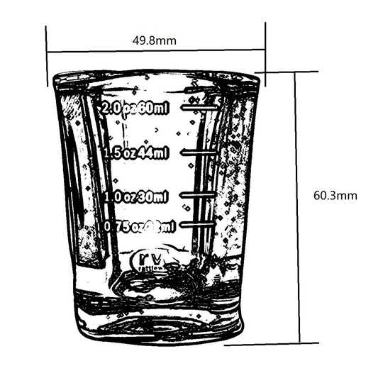 2 oz Graduated Shot Glass