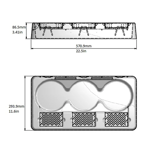 Rattleware 3 Airpot Rack, PC, RW115