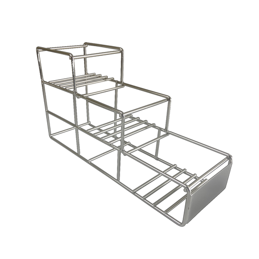 3 Syrup Rack, Stainless Steel, 3 Tier