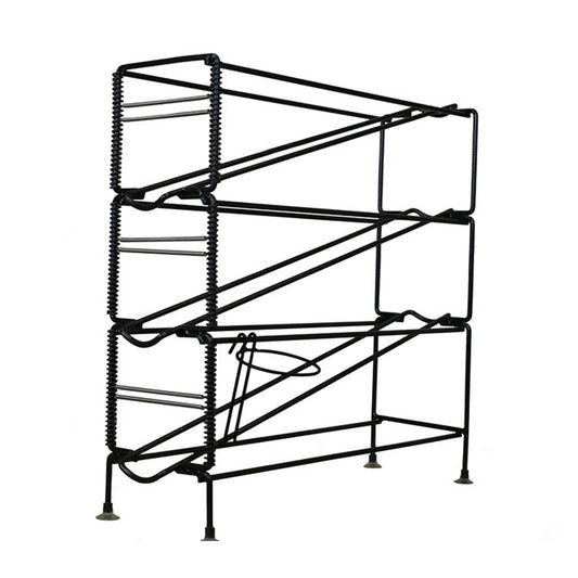 Vertical Cup Dispenser, 3 Tiers, Black, with Adjustment Springs