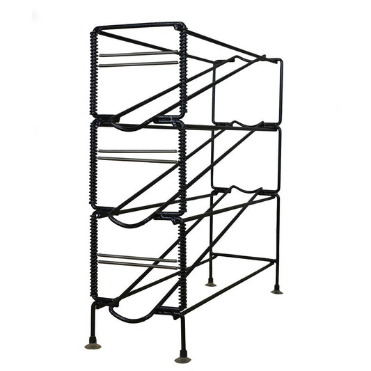 Vertical Cup Dispenser, 3 Tiers, Black, with Adjustment Springs
