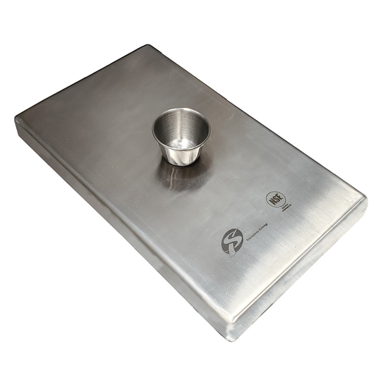 Cover for 8pc Egg Ring, Stainless Steel, with Steam Drip Cup