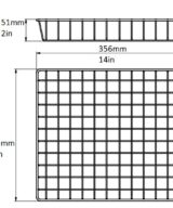 Basket, 14″x6″, Stainless Steel Wire, 06110-S