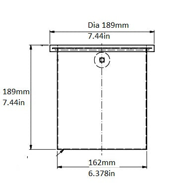 Knock Box, Round, 6.25″x7.25″, Stainless Steel, 25201