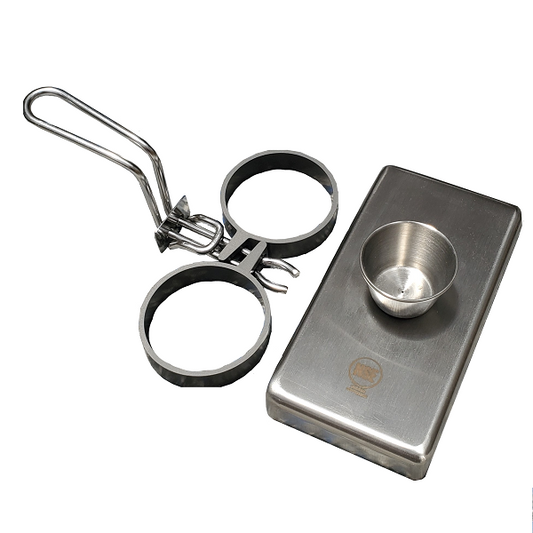 Rattleware 2 Ring Egg Set, Stainless Steel Frame, Nonstick Rings, with Cover