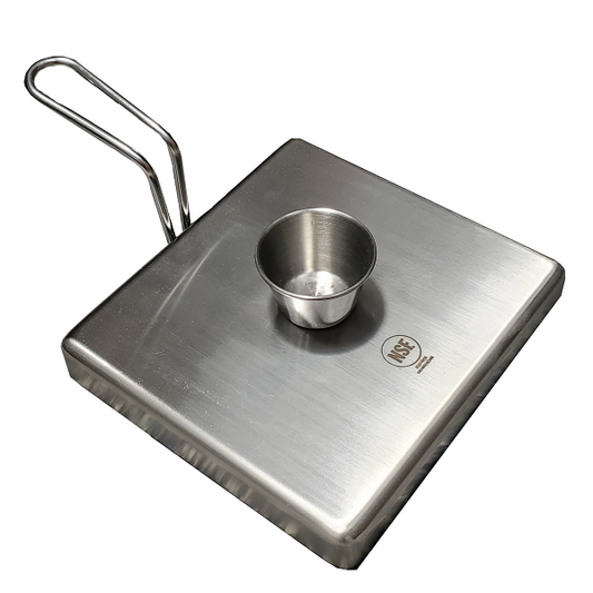 4 Ring Egg Set, Stainless Steel Frame, Nonstick Rings, with Cover