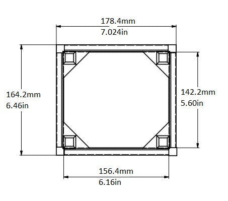 Holder, Stainless Steel, Hammer Finish, for 6″x5.5″x4″ Knock Box