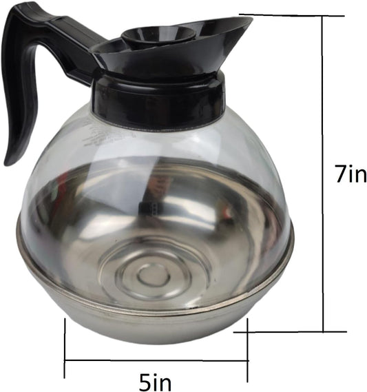 Rattleware Sleek Black 64 oz Plastic Polymer Coffee Decanter