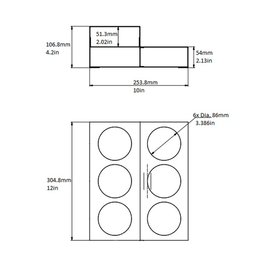6 Bottle Rack, Brushed Stainless Steel, 2 Tiers