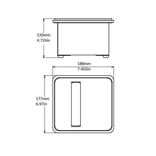 Basic Knock Box Set, Stainless Steel, with Hammer Finish Holder, 25630
