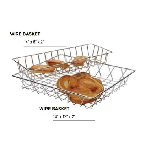 Basket, 14″x6″, Stainless Steel Wire, 06110-S