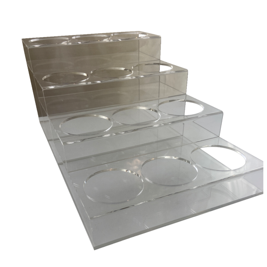 12 Bottle Rack, Acrylic, 12″x20″x8.25″, 86212