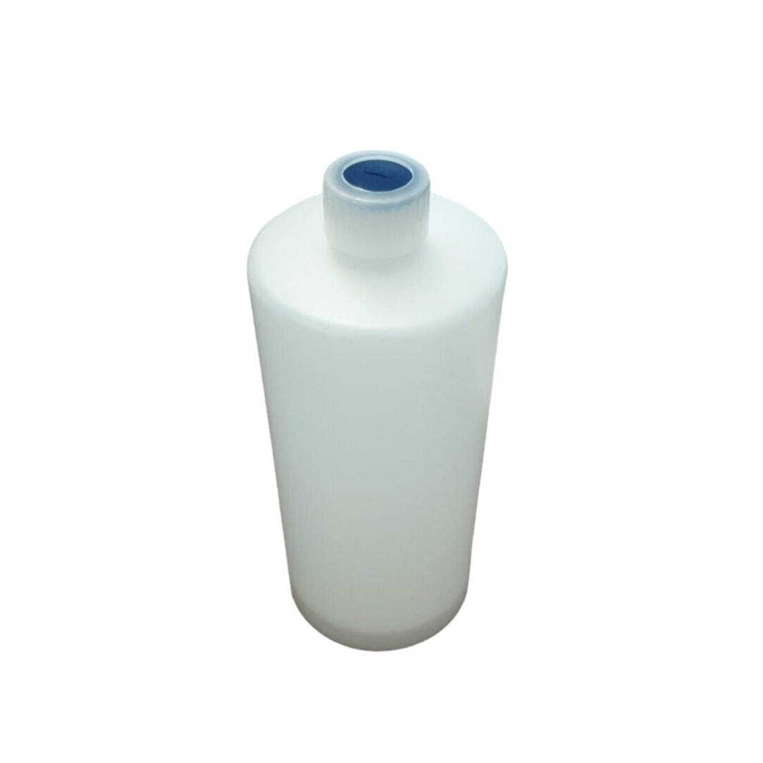 Bottle for Sauce Dispenser, White, Threaded, With Nozzle and Cap