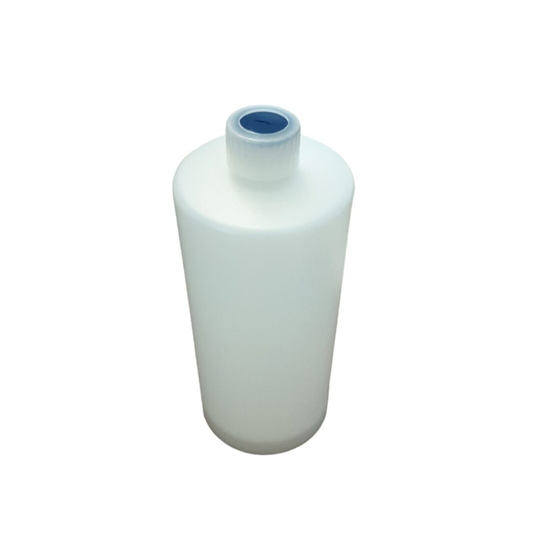 Bottle for Sauce Dispenser, White, Threaded, With Nozzle and Cap
