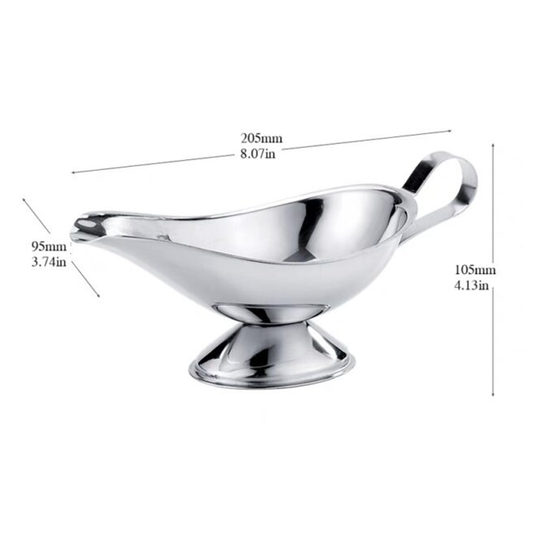 Gravy/Creamer Boat, Stainless Steel, 230ml (Approx 8oz) Capacity