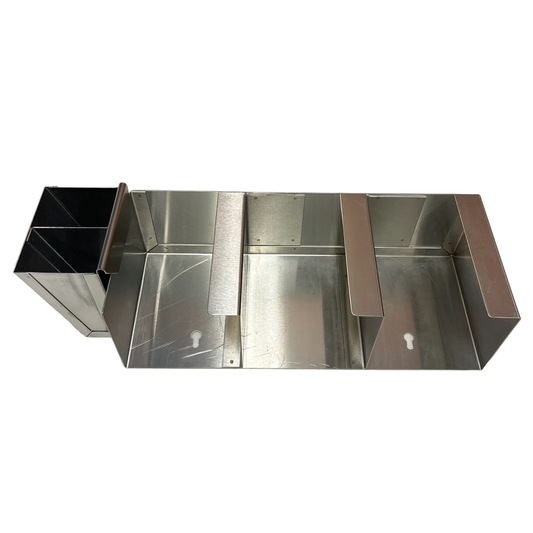 Cup Lid Napkin Straw Holder, Stainless Steel