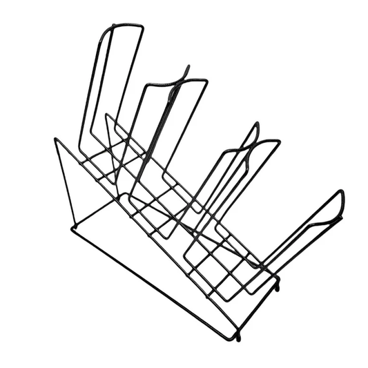 Cup Rack, 3 Section, Black Wire, Slant