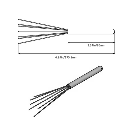 7″ Portafilter Distribution Whisk, Stainless Steel, Stubby