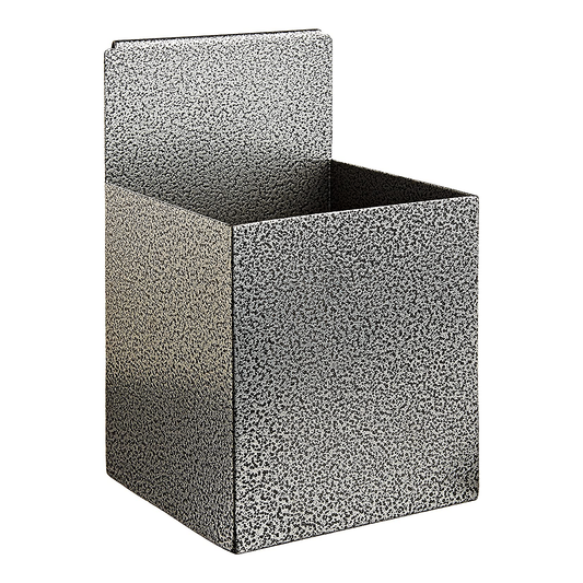 Extended Basic Holder, Stainless Steel, 4″x4″x7″, Hammered Finish, 05220