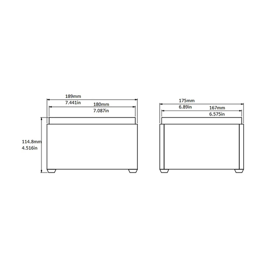 Knock Box Set, Stainless Steel, 6″x5.5″x4″, with Maple Holder