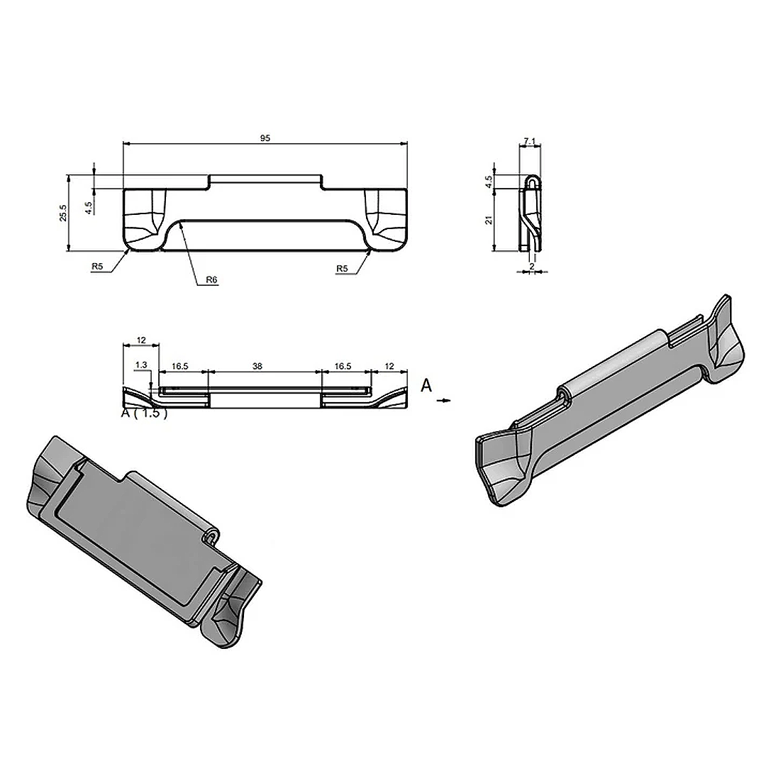 Label Holder, Clear PC