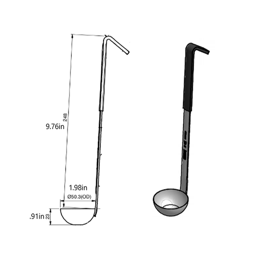 rattleware Ladle, 1 oz, Stainless Steel