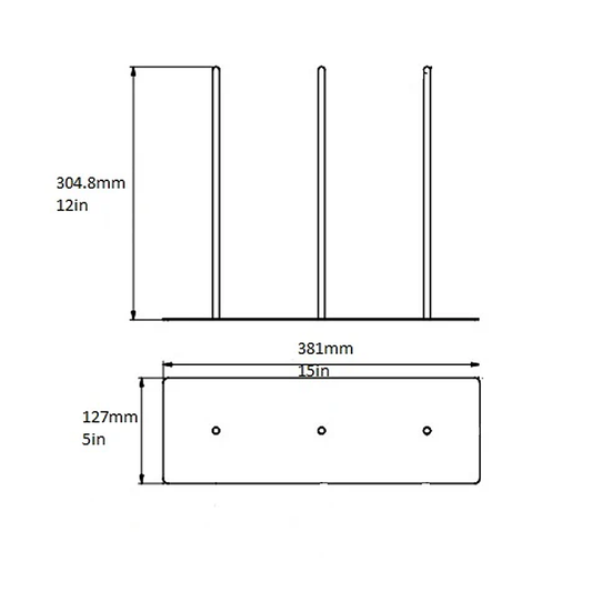 Lid Holder, 3 Posts, Stainless Steel, for Dome Lids