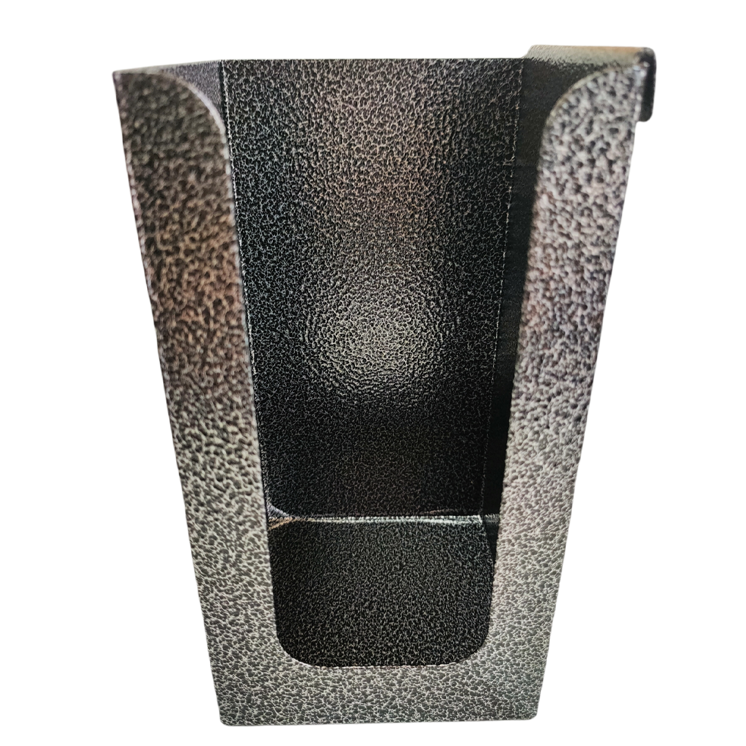 حامل أكواب/أغطية، من الفولاذ المقاوم للصدأ، 4×4×7.5 بوصة، بلمسة نهائية مطروقة، 05221