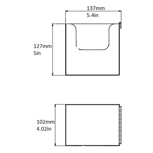 Rattleware Napkin Holder 5.25″x4″x5″ Stainless Steel – 05223S