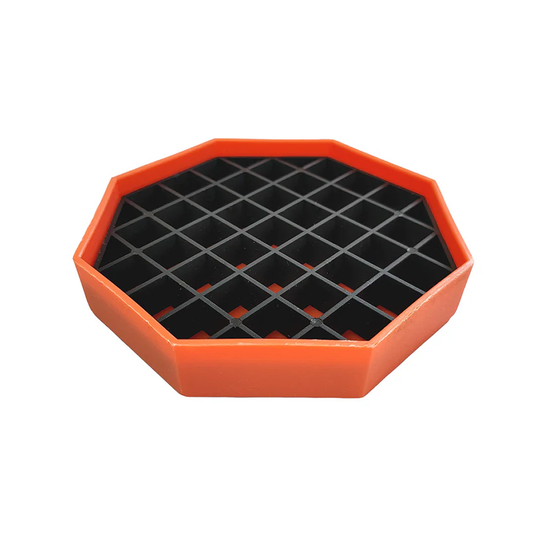 Octagonal Drip Tray, Polymer, Orange, 4″x4″x1″, Removable Grid, 61051