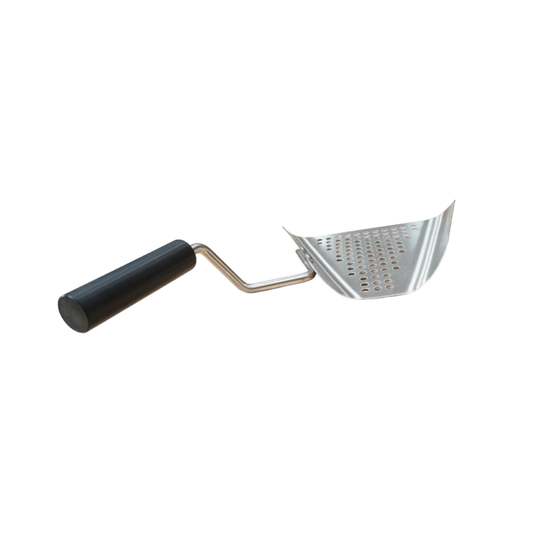 Scoop, Stainless Steel, for Popcorn, Left Hand, Black Handle