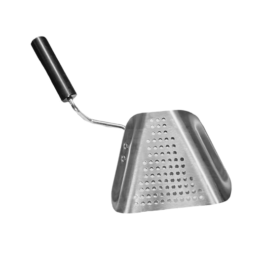 Scoop, Stainless Steel, for Popcorn, Right Hand, Black Handle