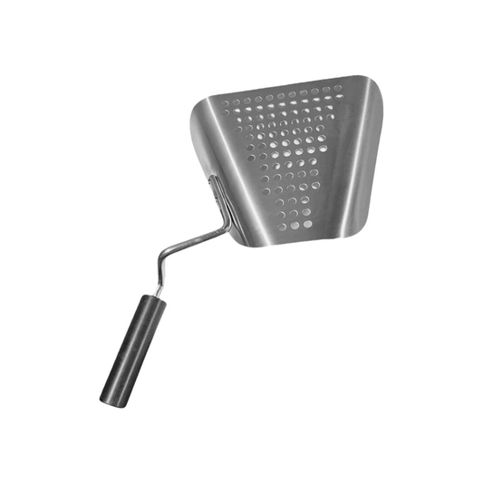 Scoop, Stainless Steel, for Popcorn, Right Hand, Black Handle