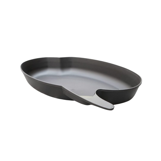 Serving Tray, Oval, Black, with Handle