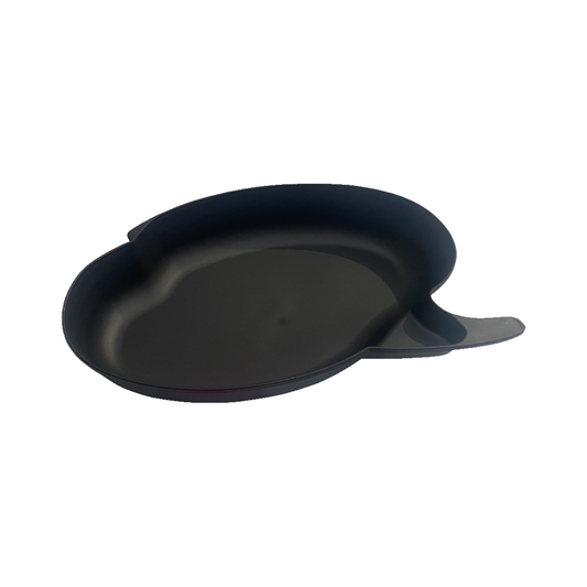 Serving Tray, Oval, Black, with Handle