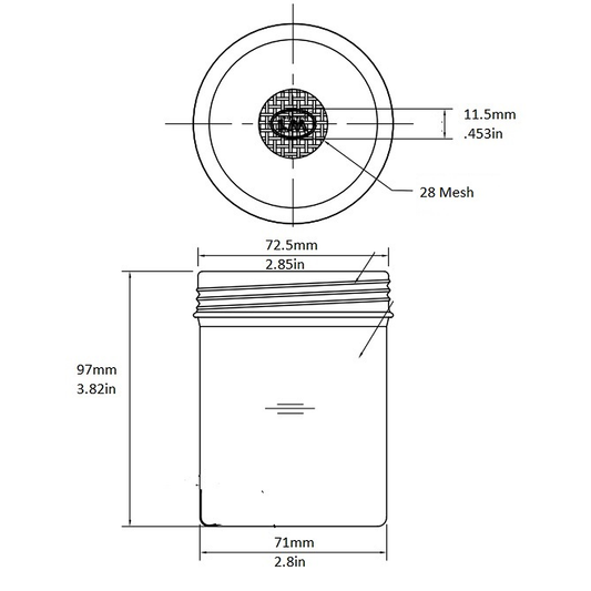 Shaker, Stainless Steel, Mesh Top, 05117