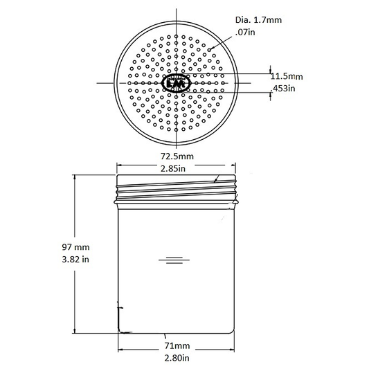 Shaker, Stainless Steel, Medium Holes, 05107