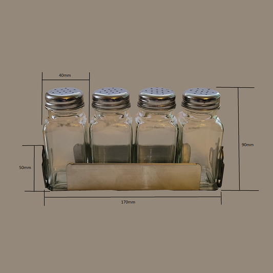 Shaker and Rack Set, Labelled, Coffee Cup Design, 05102