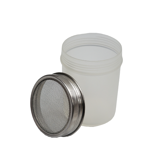Shaker, Translucent Bottom, Mesh Stainless Steel Lid