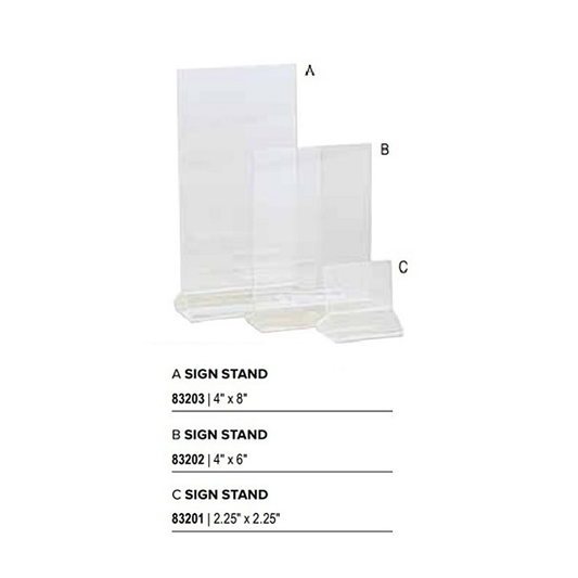 Sign Stand, Acrylic, 4″x8″, 83203